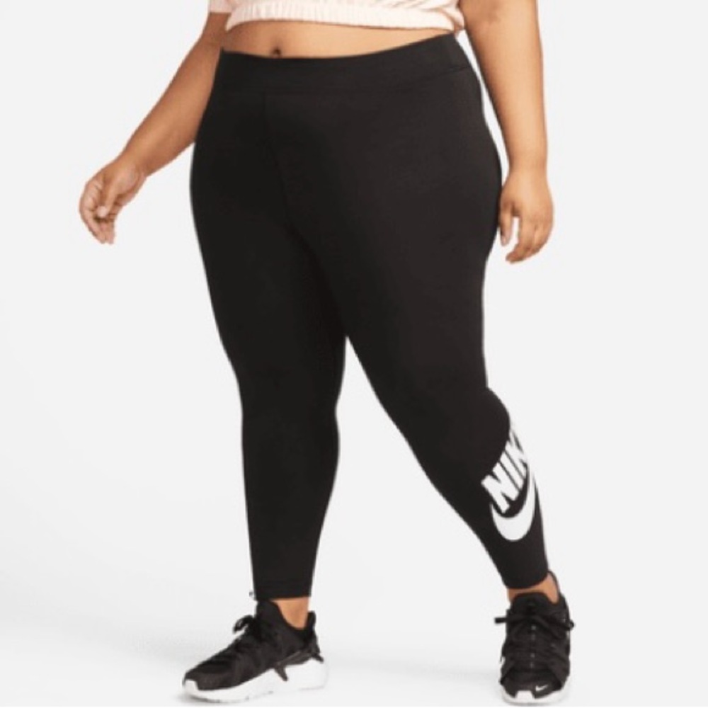 Nike Black Leggings with White Logo